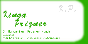 kinga prizner business card